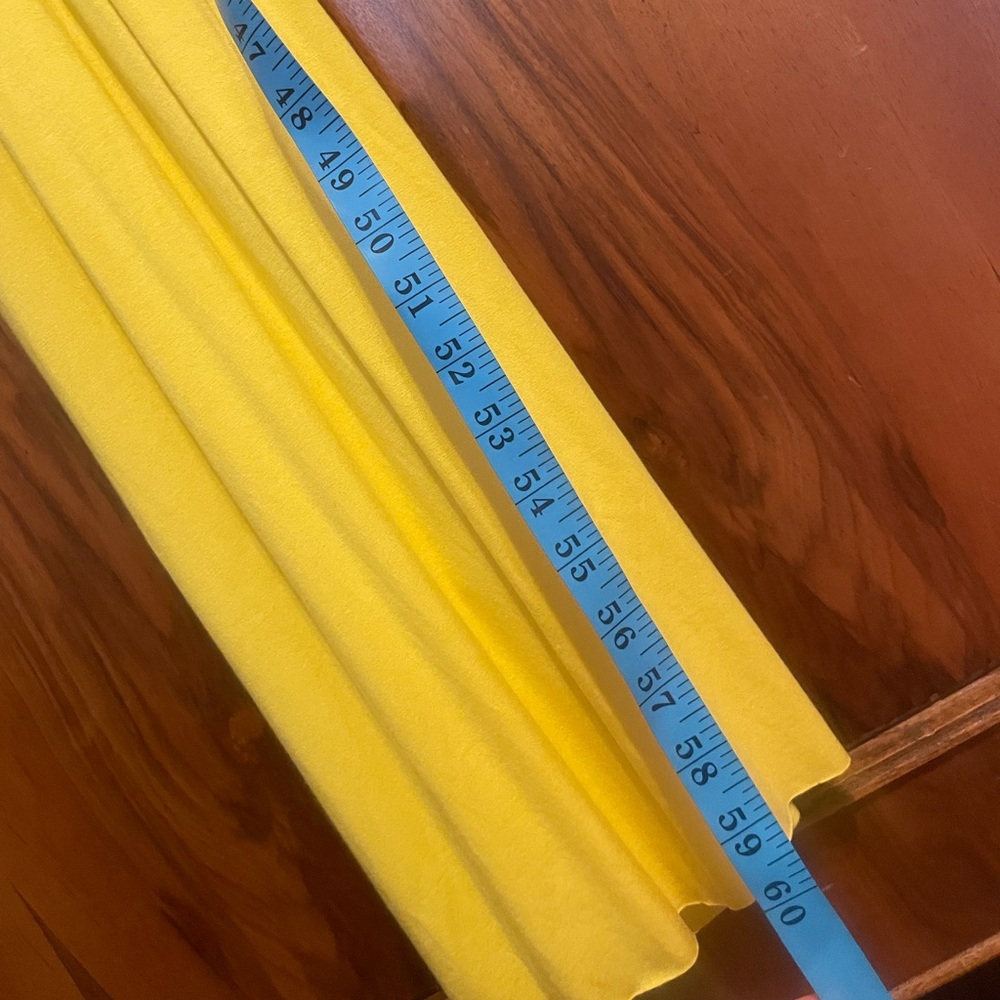 RACHEL PALLY Yellow Deep Plunge Empire Waist Babydoll Maxi Dress Size XS Modal - Picture 9 of 9
